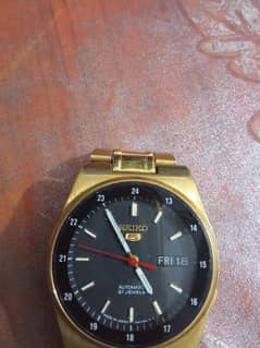 Seiko 5 gold 21 jewels made in japan