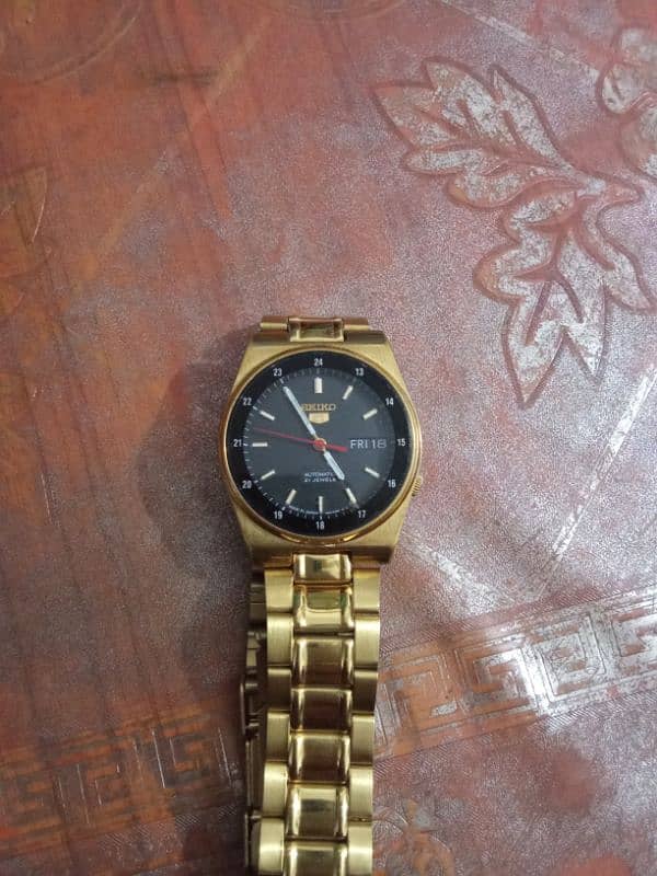 Seiko 5 gold 21 jewels made in japan 1