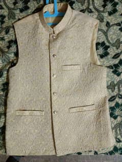 Cream Embroidery waistcoat 0