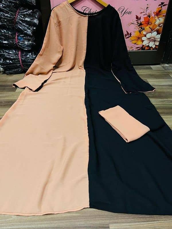 Georgette Plain Classic Abaya With Stoller 3