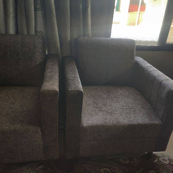 sofa set for sale in Rps 55k Turkish fabric cushions included 3