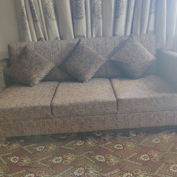 sofa set for sale in Rps 55k Turkish fabric cushions included 6