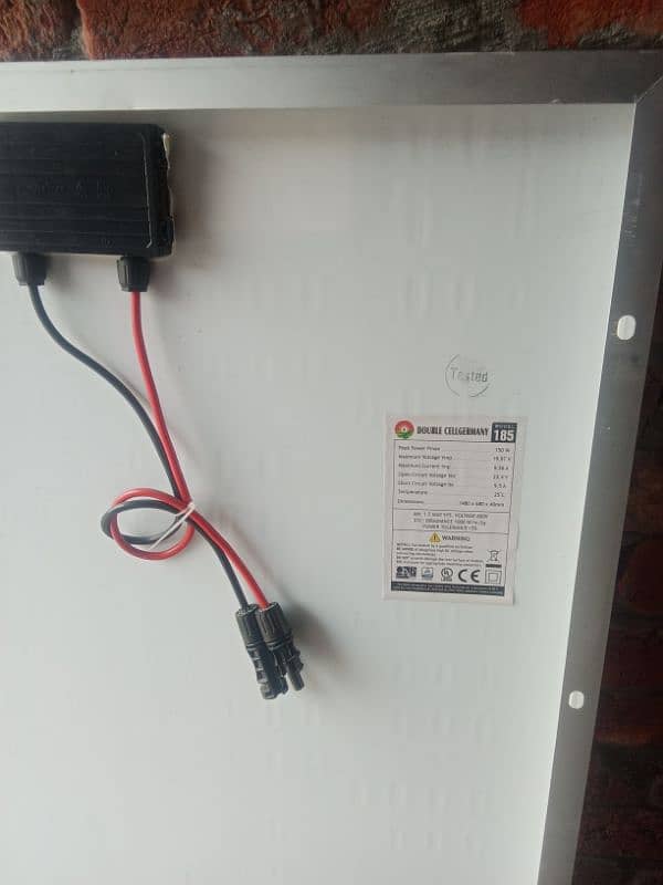 solar inverter 1 kw and 2 no plates 185 watt 0