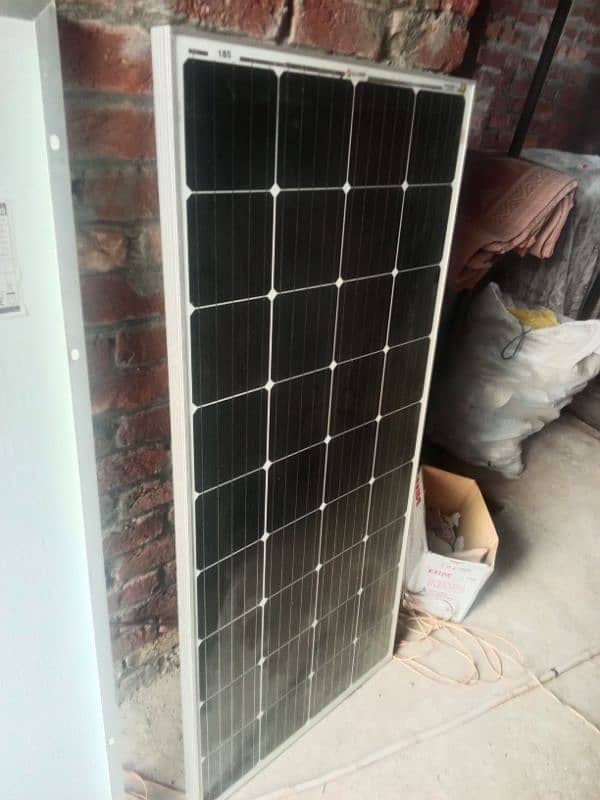 solar inverter 1 kw and 2 no plates 185 watt 1