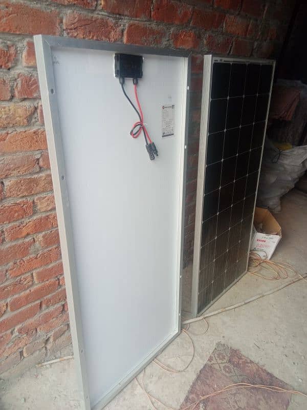 solar inverter 1 kw and 2 no plates 185 watt 2