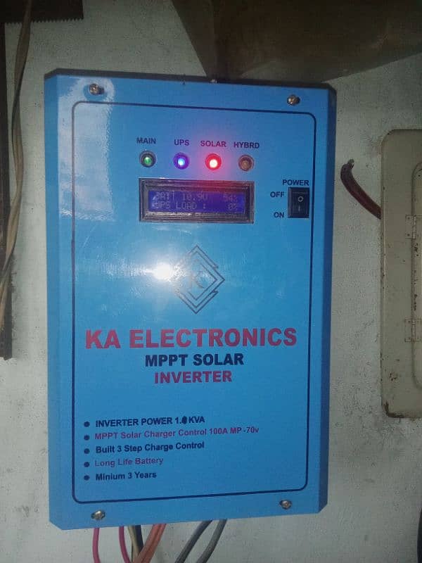 solar inverter 1 kw and 2 no plates 185 watt 3