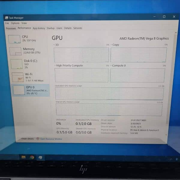 HP Envy 15z Ryzen 5 x360 Dedicated Graphics Vega 8 2gb graphics 8