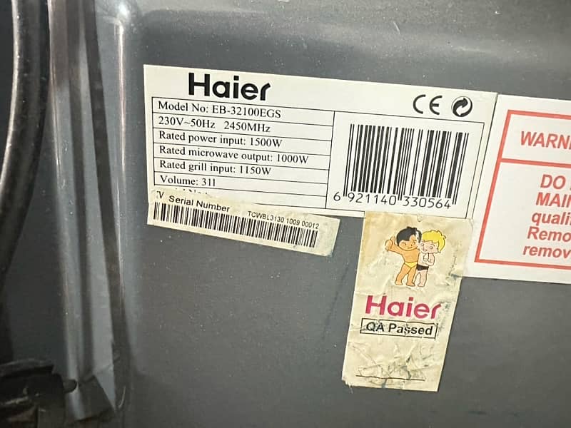 Haier Microwave Oven 1