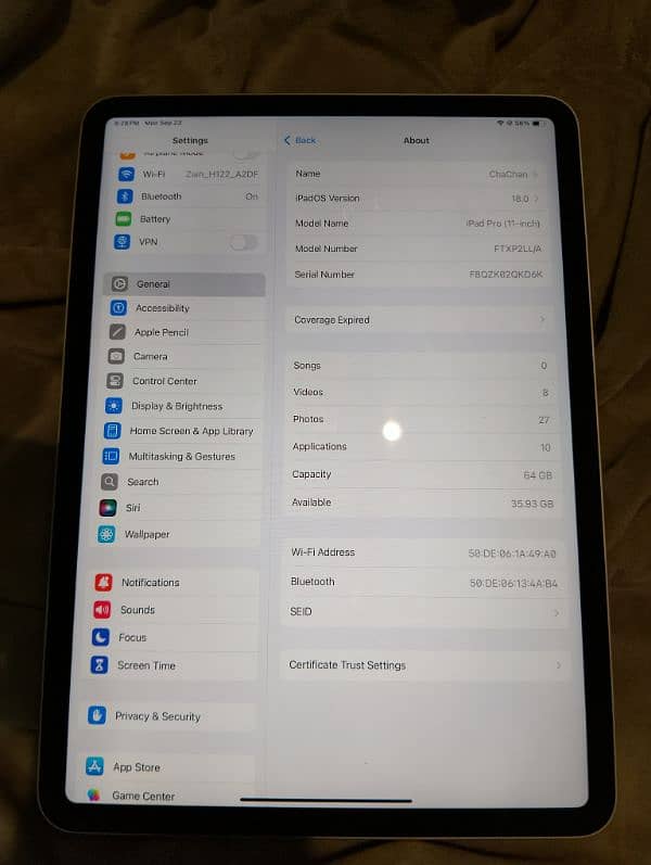 Ipad Pro 11 Inches FPS 120 Supported 4