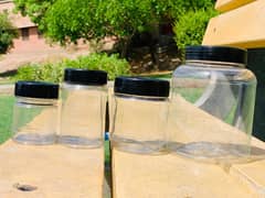 Half kg Jar pack of 6 ,Transparent and Black,03007344420