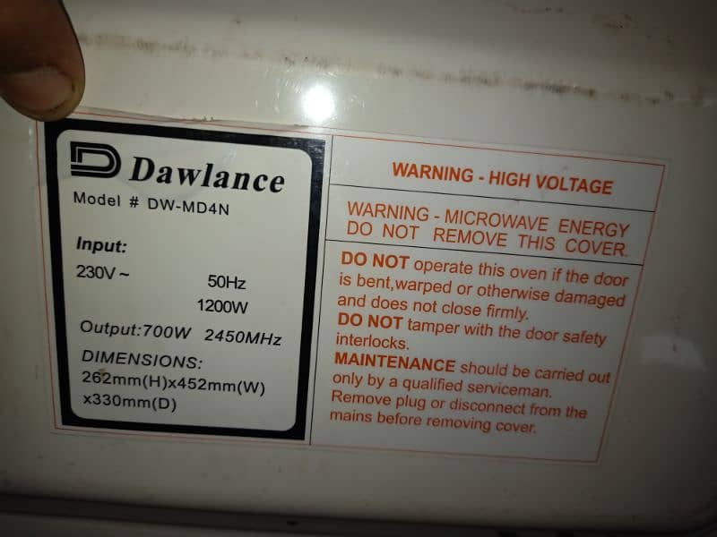 Dawlance oven condition 9/10 used full Chalo ha 5