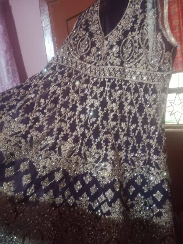 bridal purple color ki Maxi full Bhari Hui Nago wali 3