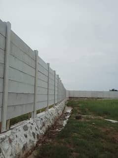 precast boundary wall/ boundary wall/Girders, slabs, control shed roof