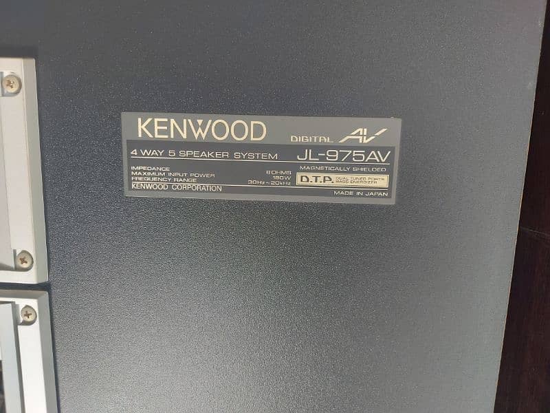 Kenwood Stereo High power Speaker System  Made in japan 7