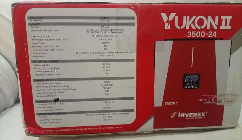 inverex hybrid solar inverter 3.5kw(0300/9381/323) 1