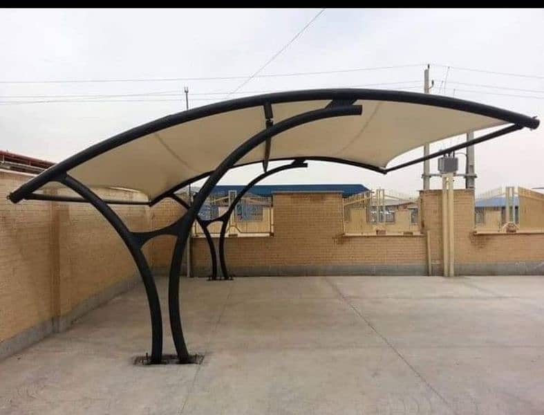 Tensile shades in Pakistan | pole parking | Garage shade | Pvc shades 0