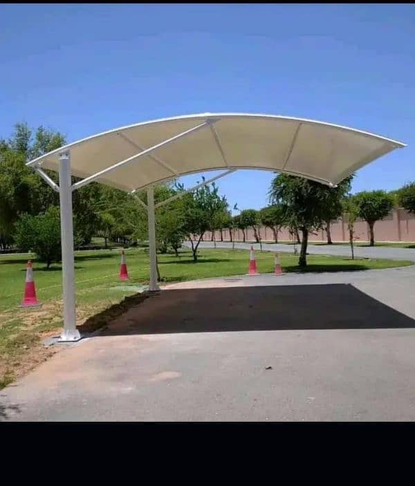 Tensile shades in Pakistan | pole parking | Garage shade | Pvc shades 2