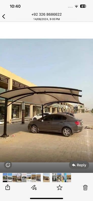 Tensile shades in Pakistan | pole parking | Garage shade | Pvc shades 3