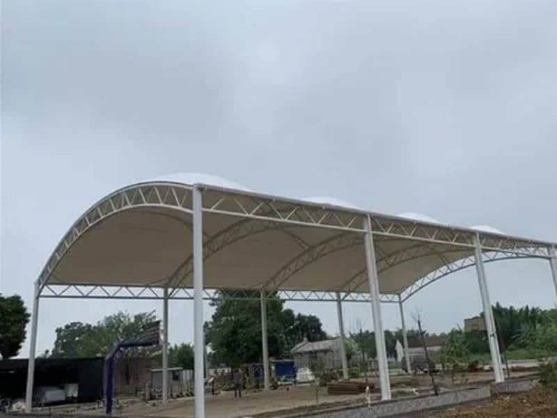 Tensile shades in Pakistan | pole parking | Garage shade | Pvc shades 4