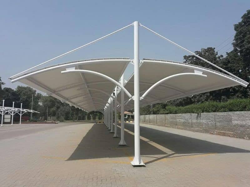 Tensile shades in Pakistan | pole parking | Garage shade | Pvc shades 5