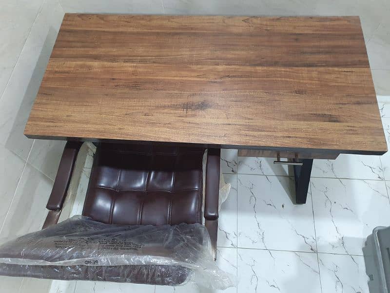 Study Table (wooden)+ Chair Available at cheap cost Read Description 5