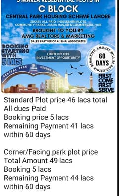 FACING PARK PLUS CORNER PLOT FOR SALE 0