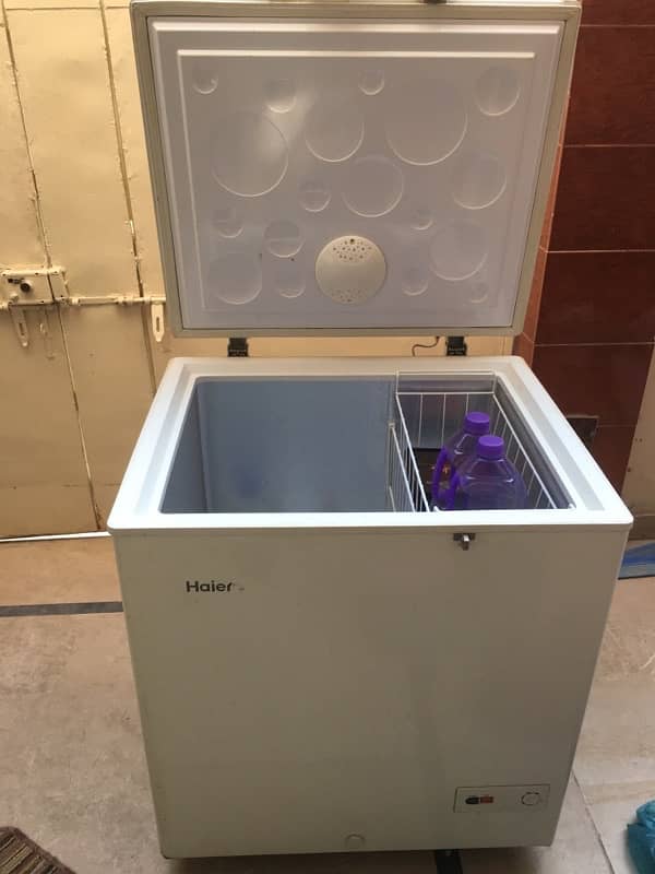 haier deep freezer slightly use like new  model 245SD 1