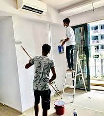 House paint services, wall decor, ceiling design, paint service lahore