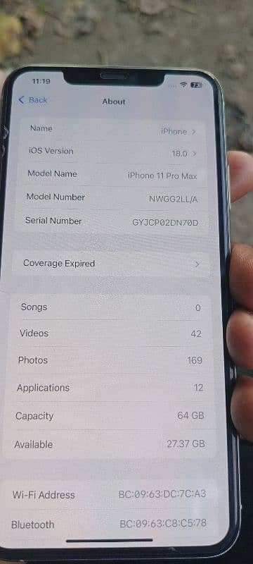 iphone 11 pro max with charger 64gb 1