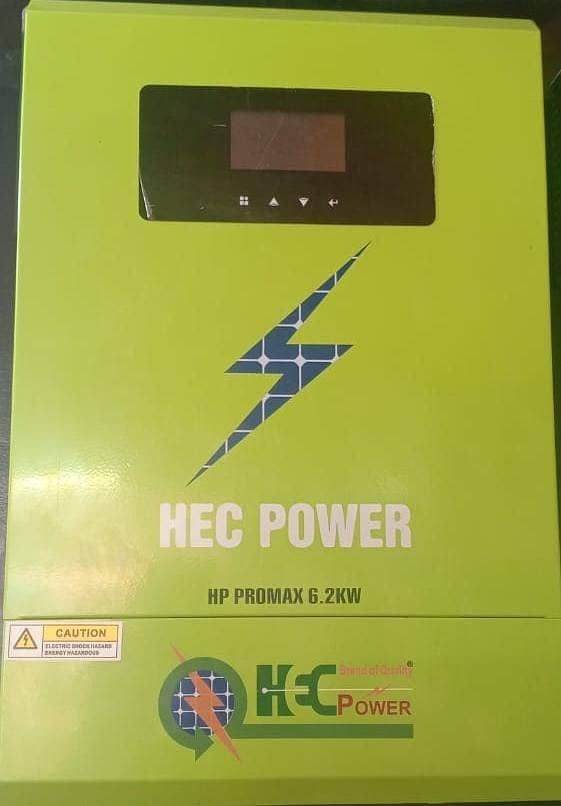 HEC POWER 6.2 kw pv 7200w new model and warranty card our box dis 1