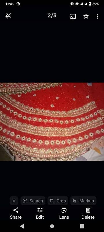 just one time used. bride lehnga with havy dubatta 1