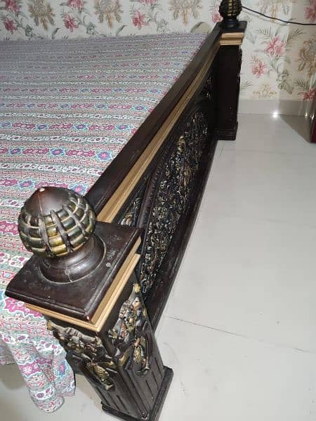 Bed Set (king Size) & Dressing Table Original Sheesham (Chinioty) wood 4