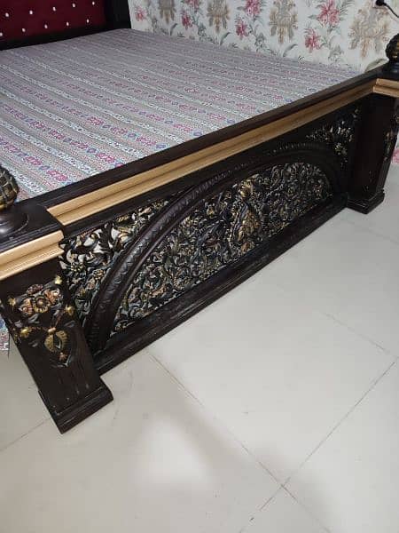 Bed Set (king Size) & Dressing Table Original Sheesham (Chinioty) wood 5