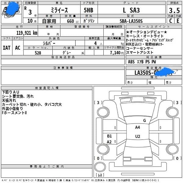 Daihatsu Mira 2021 (3.5 verified Grade) 1