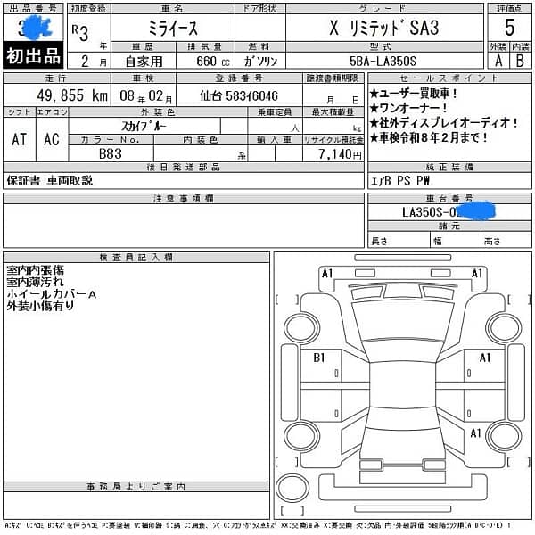 Daihatsu Mira 2021 X-Ltd-SA3 ( 5A Grade) 1