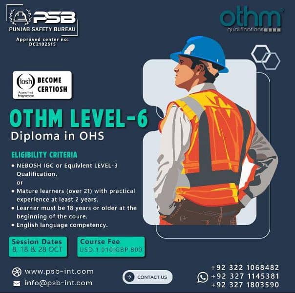 OTHM,NVQ,IEMA,ISO Certification 1