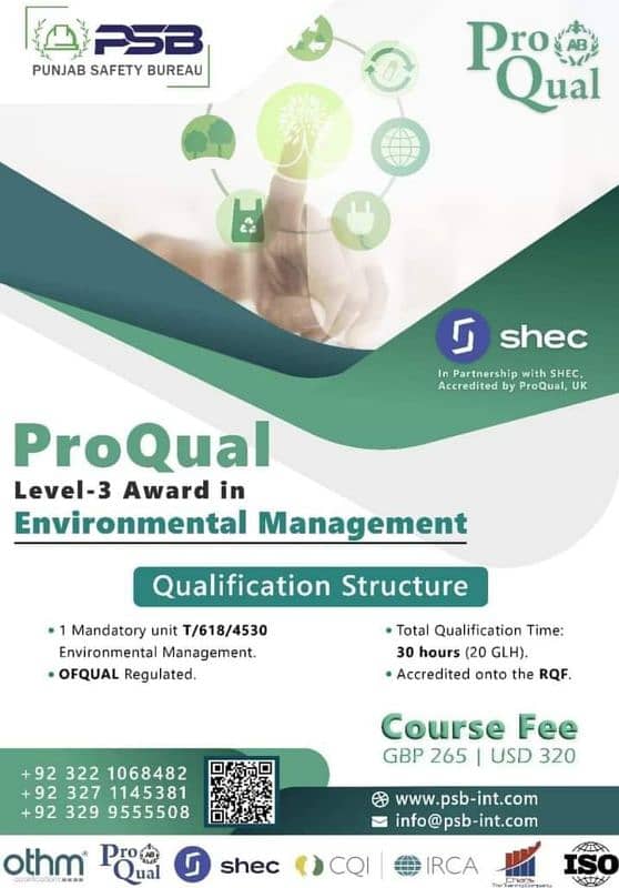 OTHM,NVQ,IEMA,ISO Certification 3