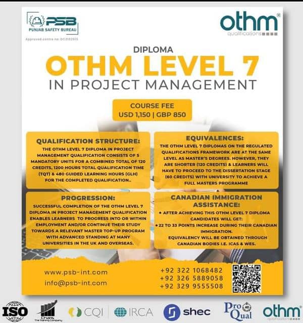 OTHM,NVQ,IEMA,ISO Certification 4