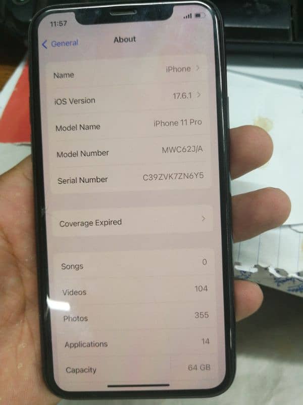 I. phone 11 pro PTA Approved 64gb 3