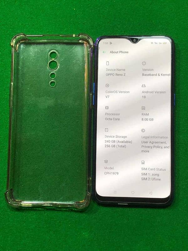 Oppo Reno Z 8/256Gb PTA approved 10/10Num:03700434886 6