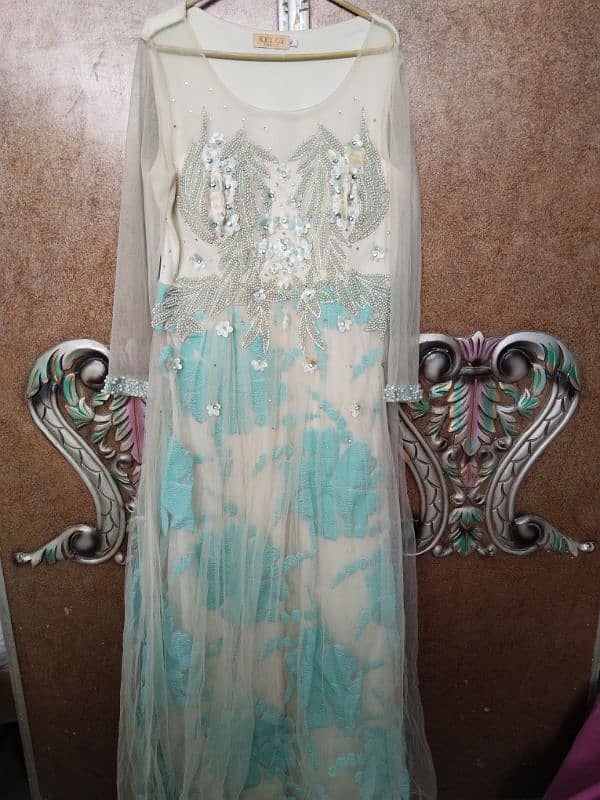 Embroided net maxi (party wear) 2