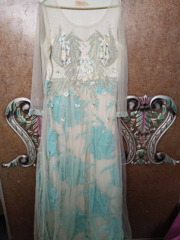 Embroided net maxi (party wear) 4