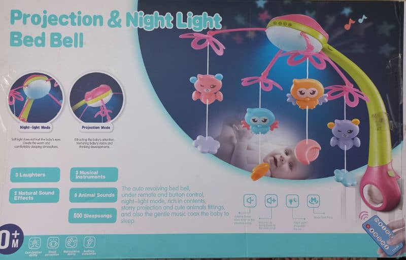 baby cot projector, music, and light toy 6