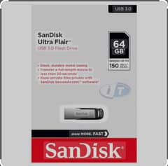 64 Sandisk USB with 1year Warranty