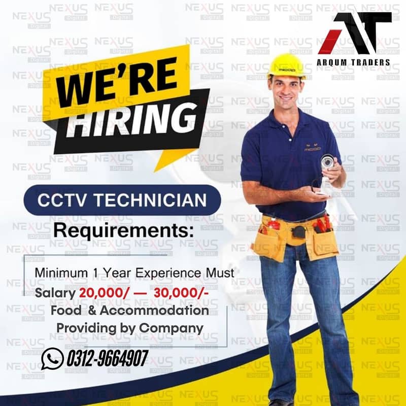 CCTV TECHNICIAN / CCTV INSTALLATION JOB 0