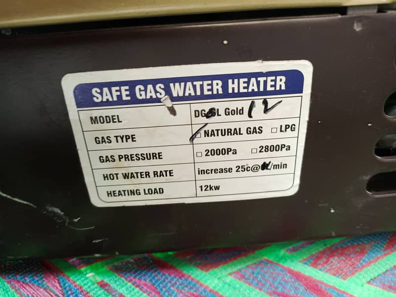 Nasgas DG-12L Gold heating system geyser 1