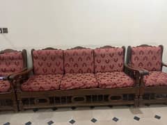 Wooden sofa set, used condition,