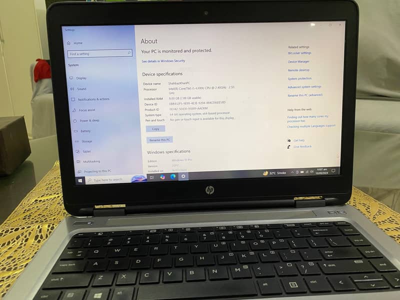 HP ProBook 640 G2 Core i5 6th Generation, 8GB RAM, 128 SSD 10