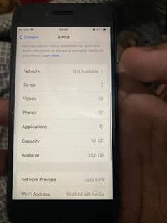 iPhone 8non pta 10/8.5 64 gb water pack