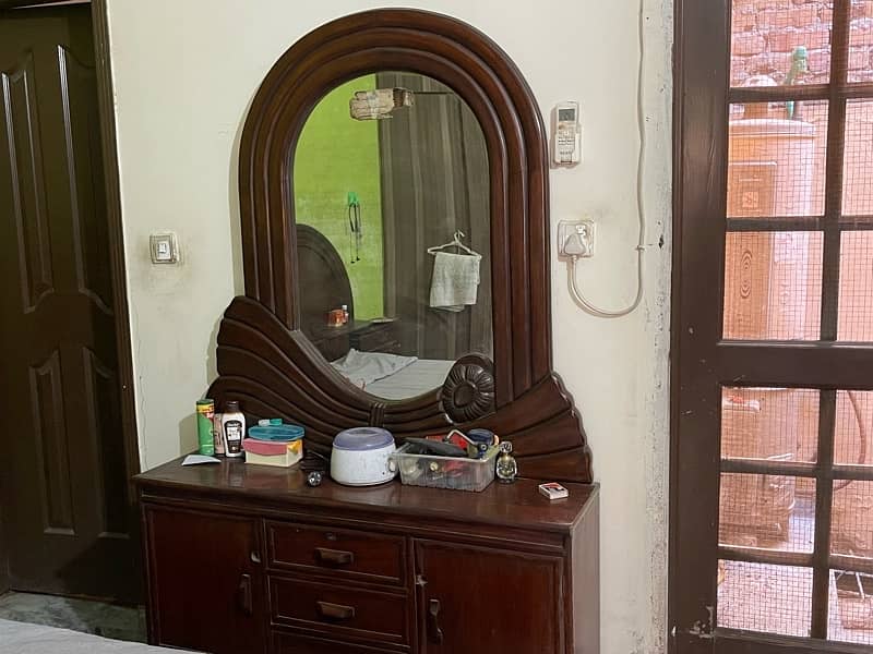 wooden bed with dressing table 0